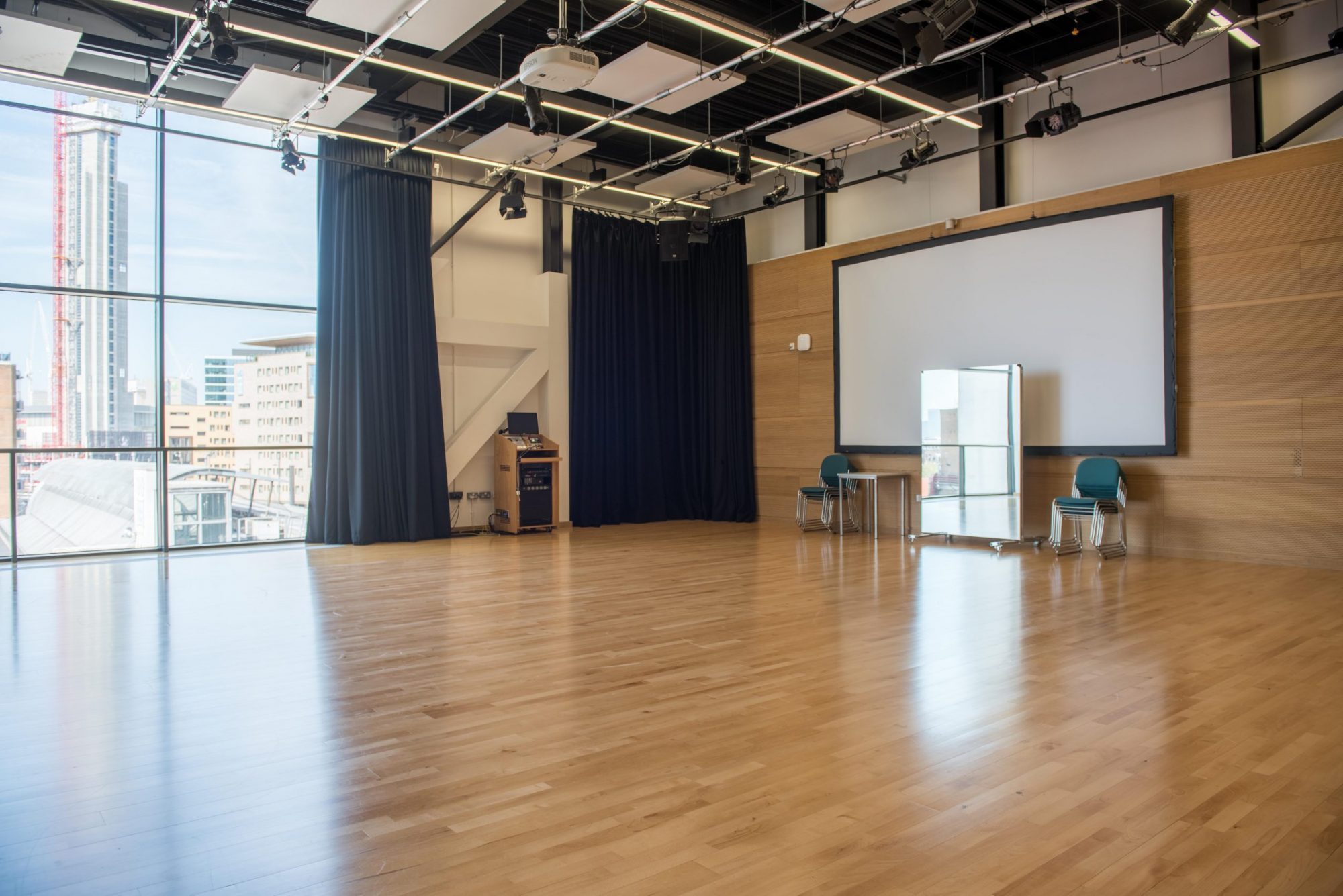 Gleaming dance studio